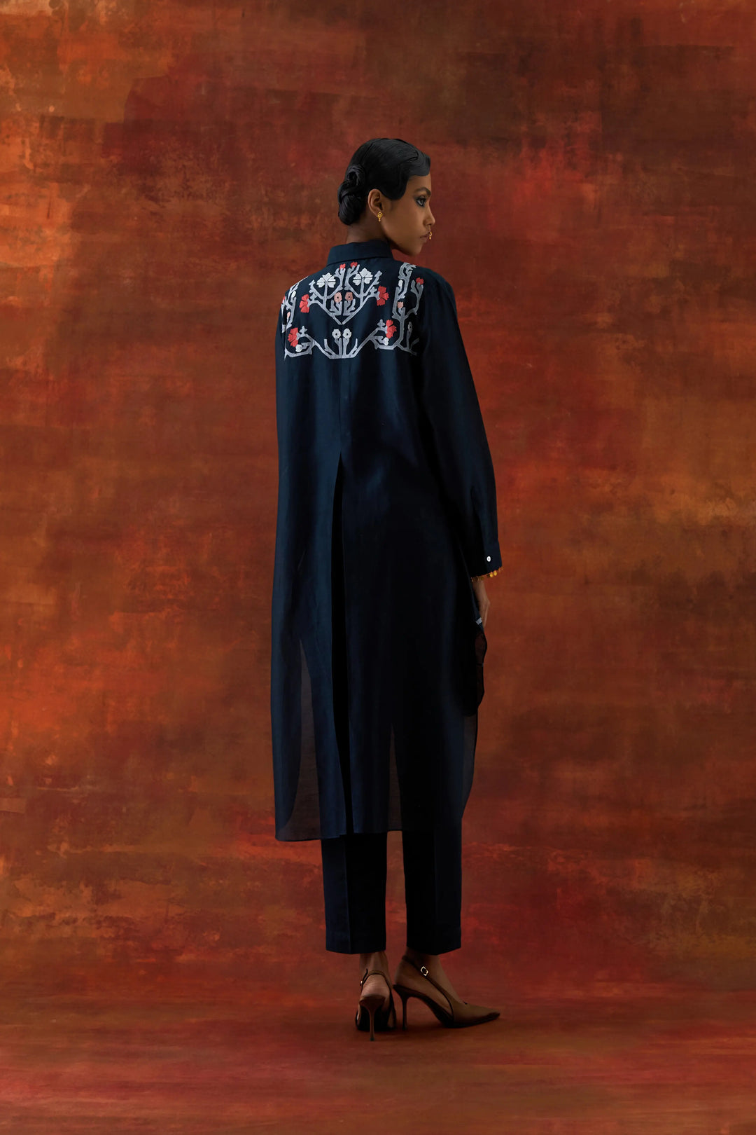 Emb Shirt With Inner And Pants