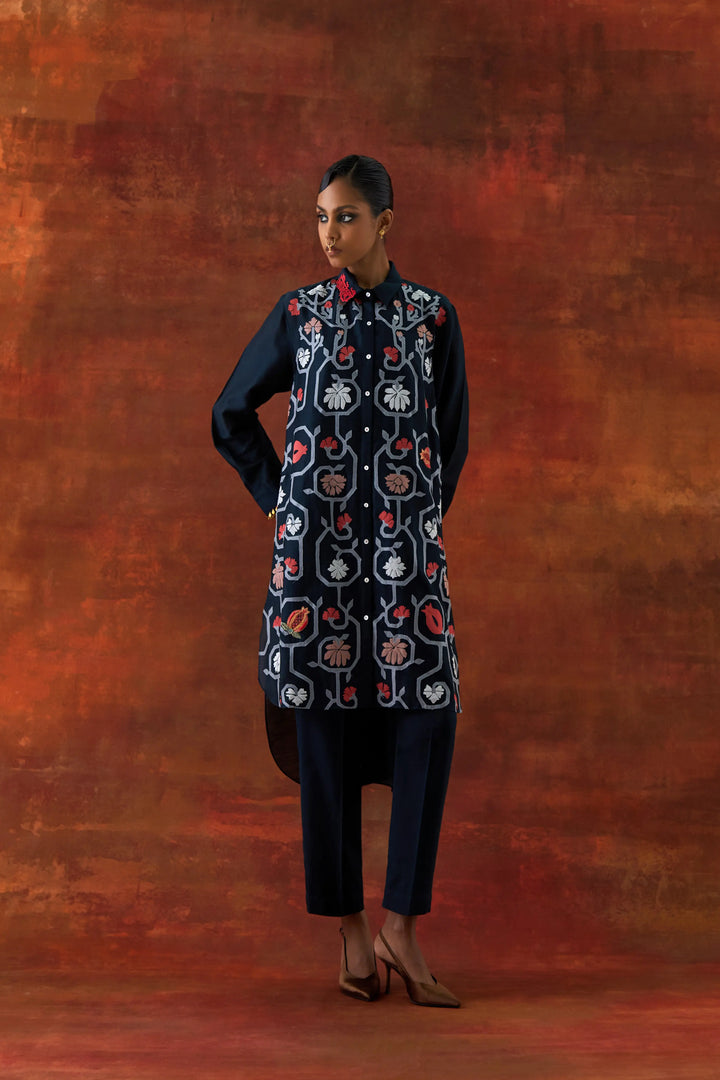 Emb Shirt With Inner And Pants