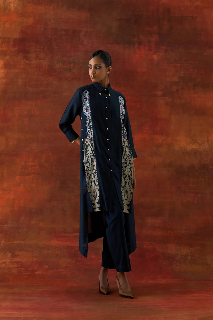 Pleated Shirt With Pants