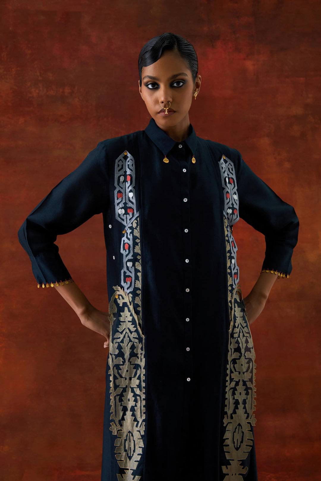 Pleated Shirt With Pants