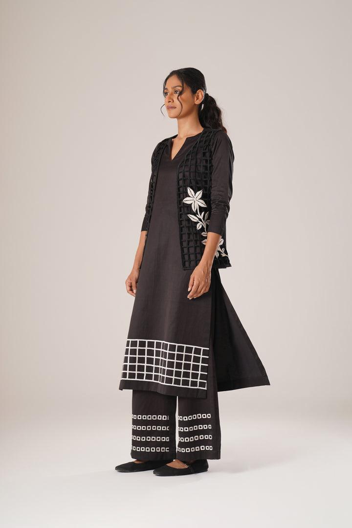Grid Ground Kurta