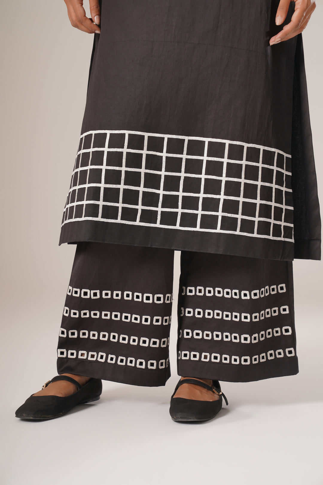 Grid Ground Kurta