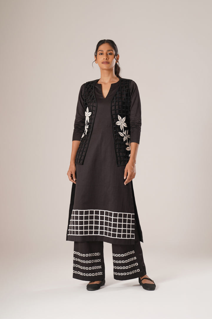Grid Ground Kurta