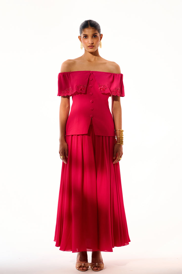 Off Shoulder Top & Skirt Coord Set