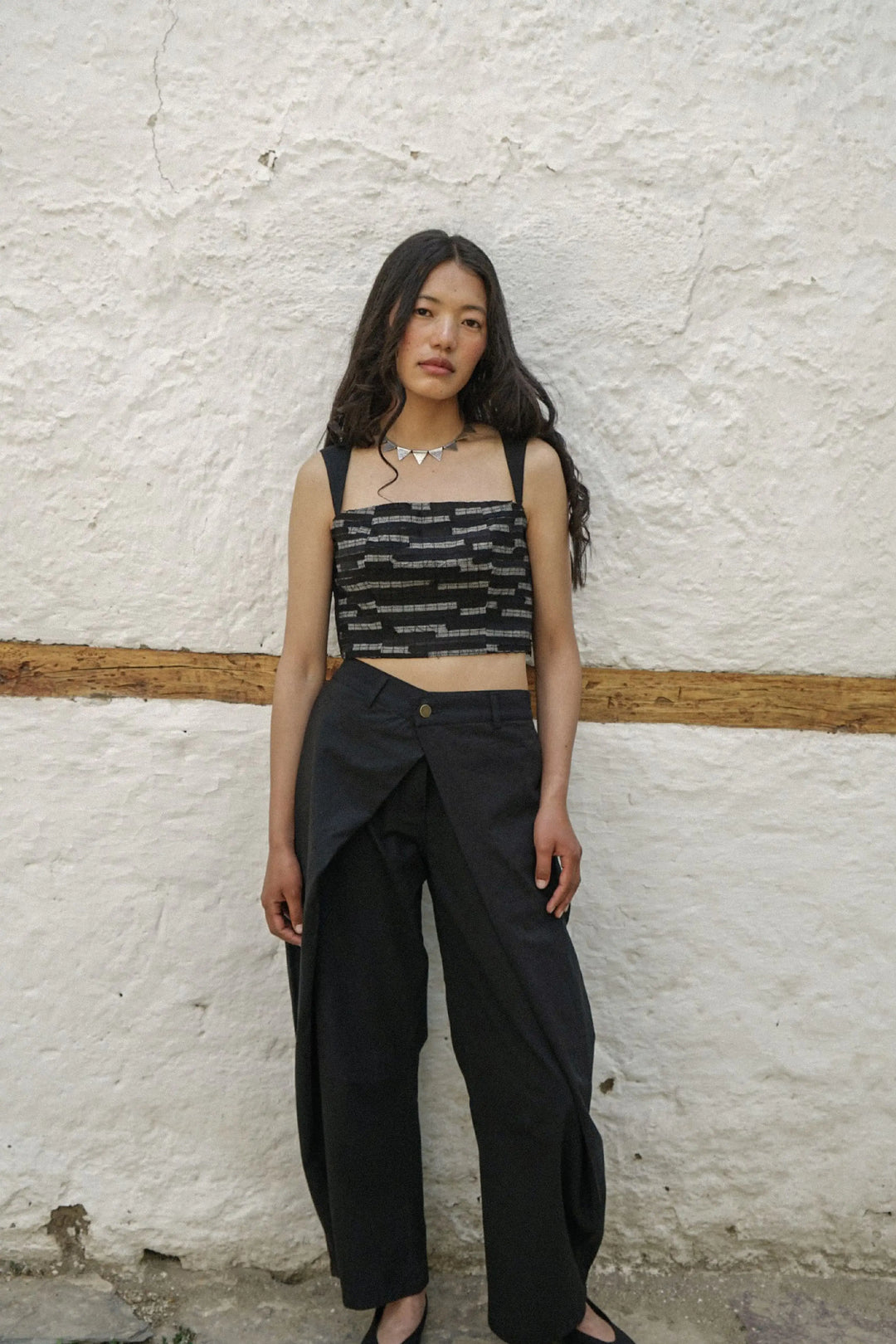 Leh Overlap Trousers – Noir