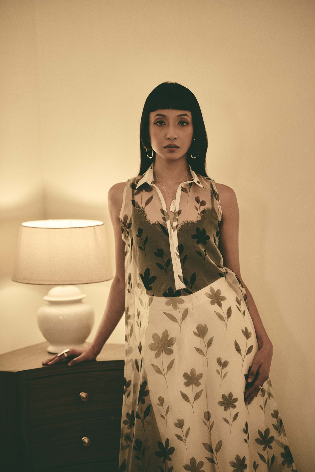 Floral organza dress