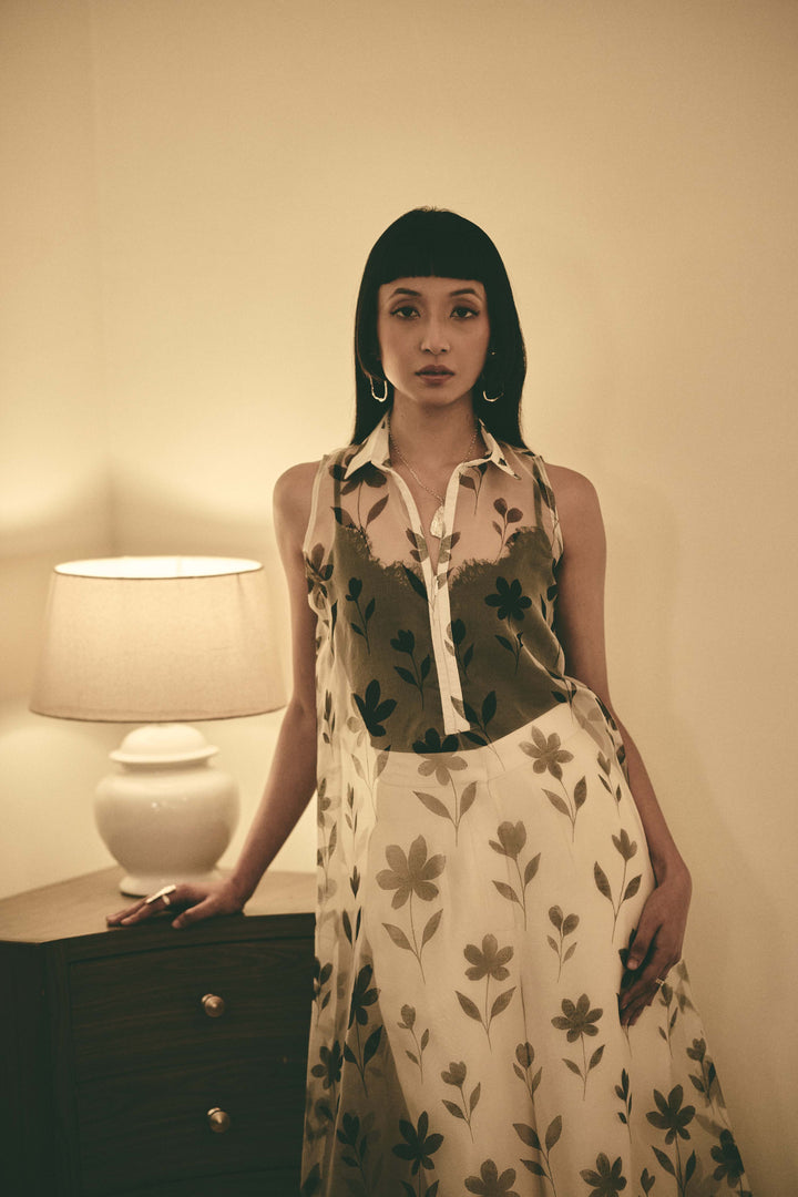 Floral organza dress