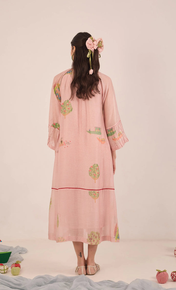Gulposh: Cotton Silk Raglan Dress