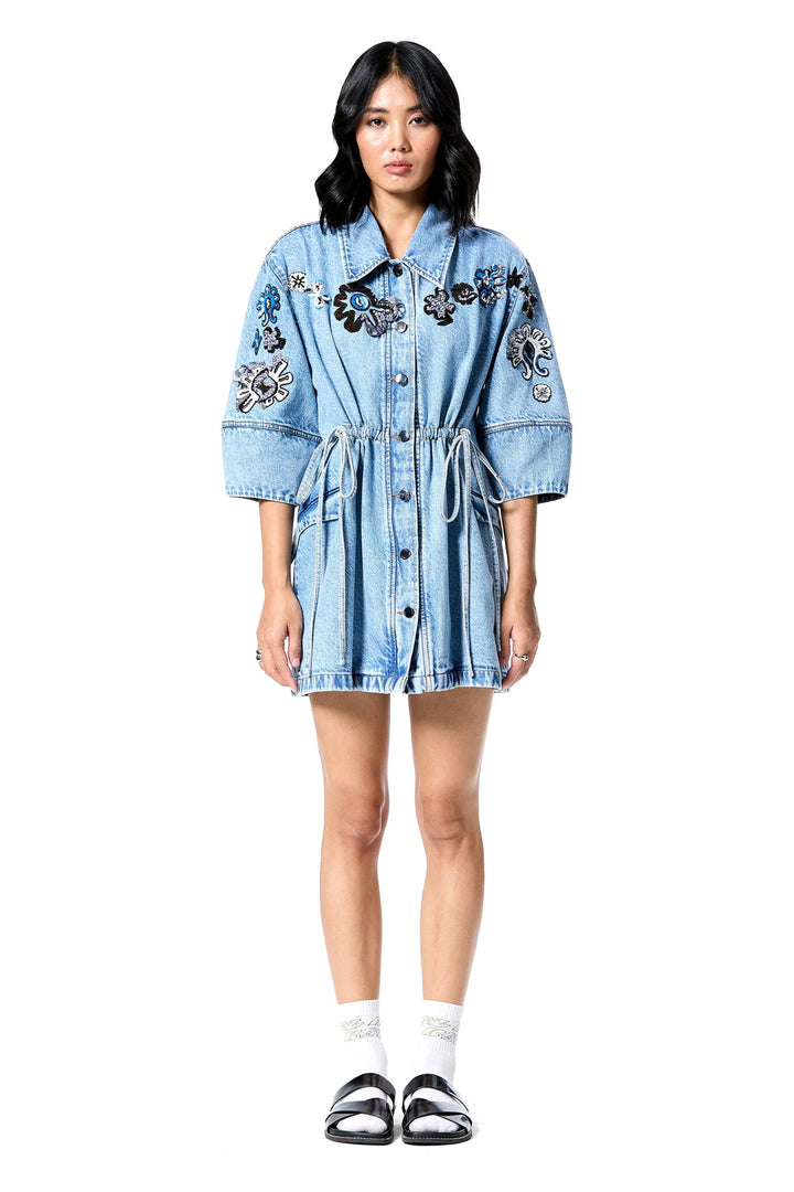 'Star Root' Denim Dress