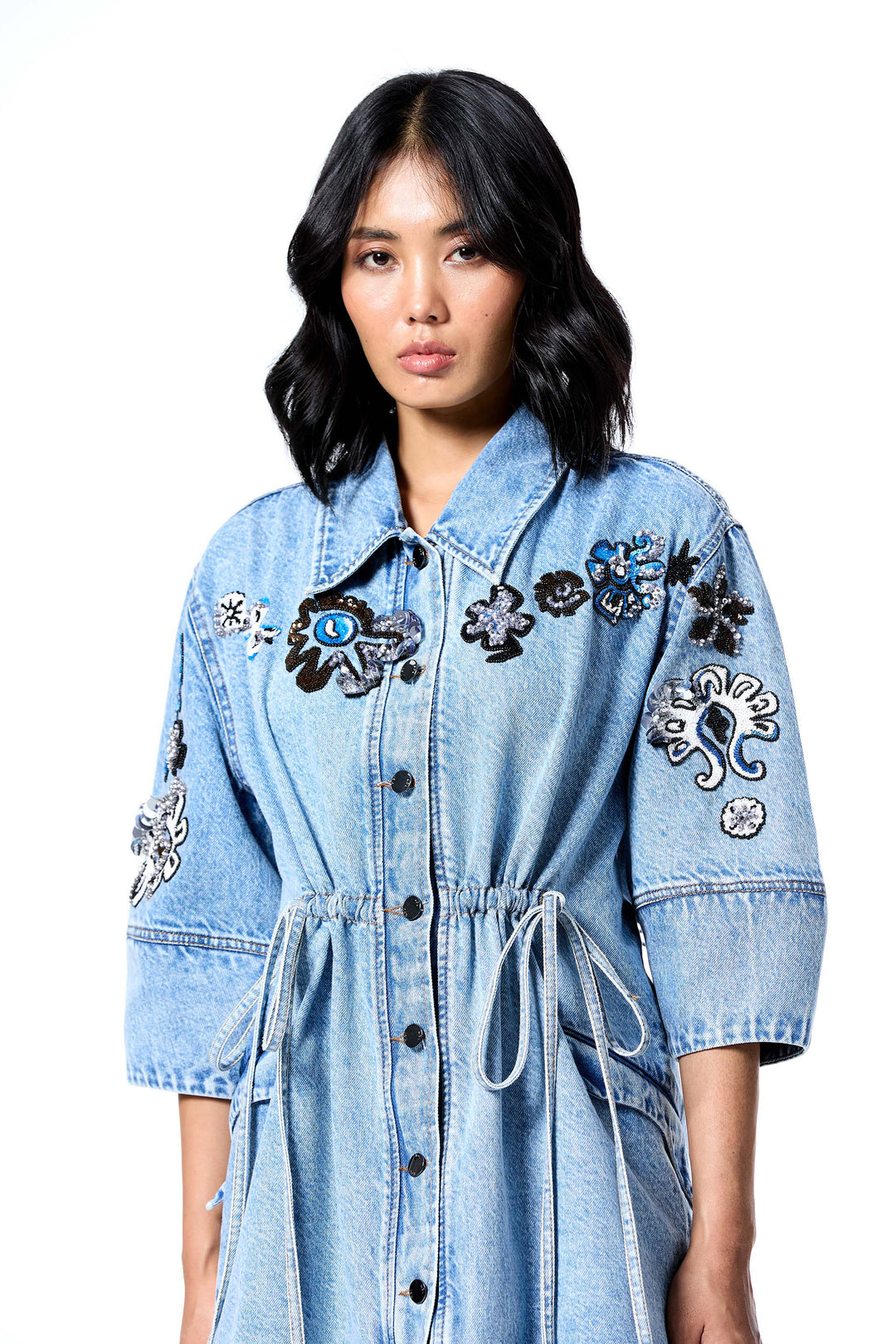 'Star Root' Denim Dress