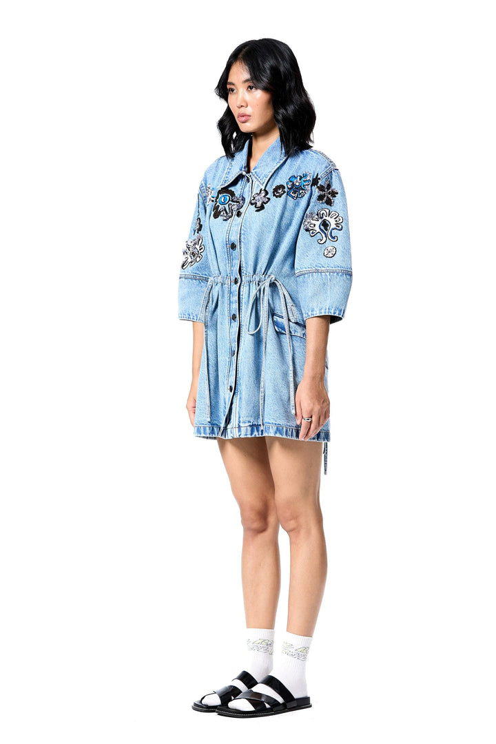 'Star Root' Denim Dress