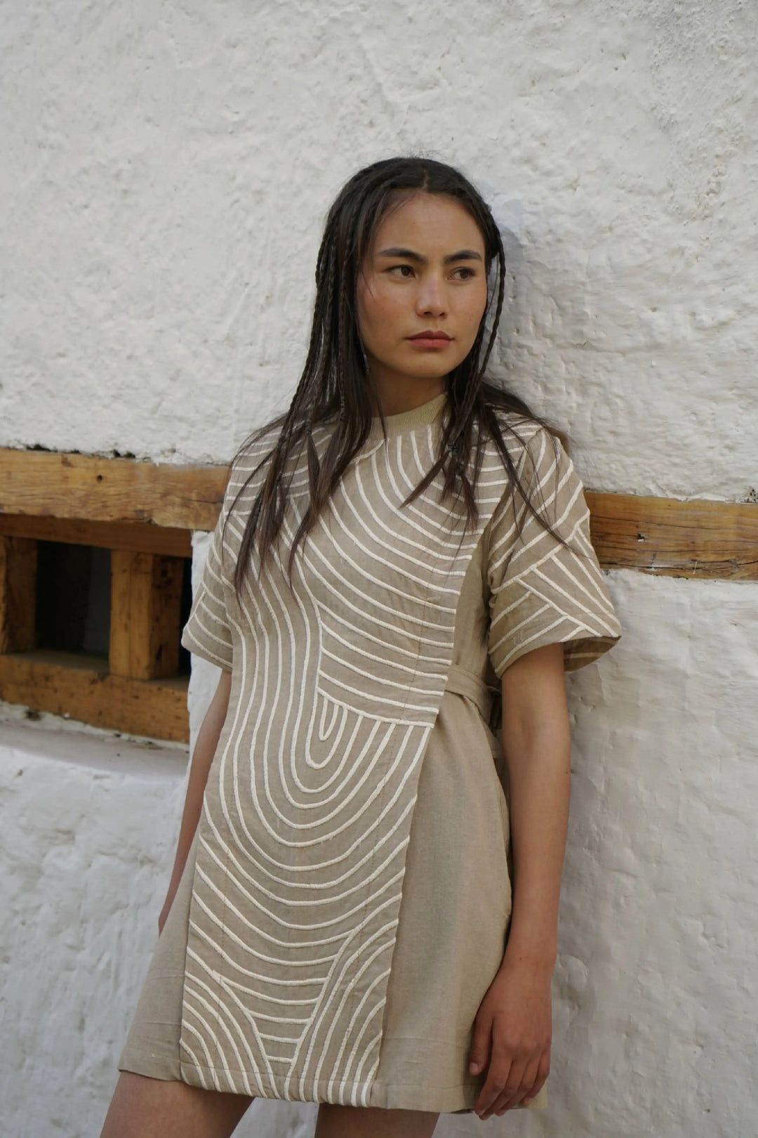 Contour Corded Dress – Sand