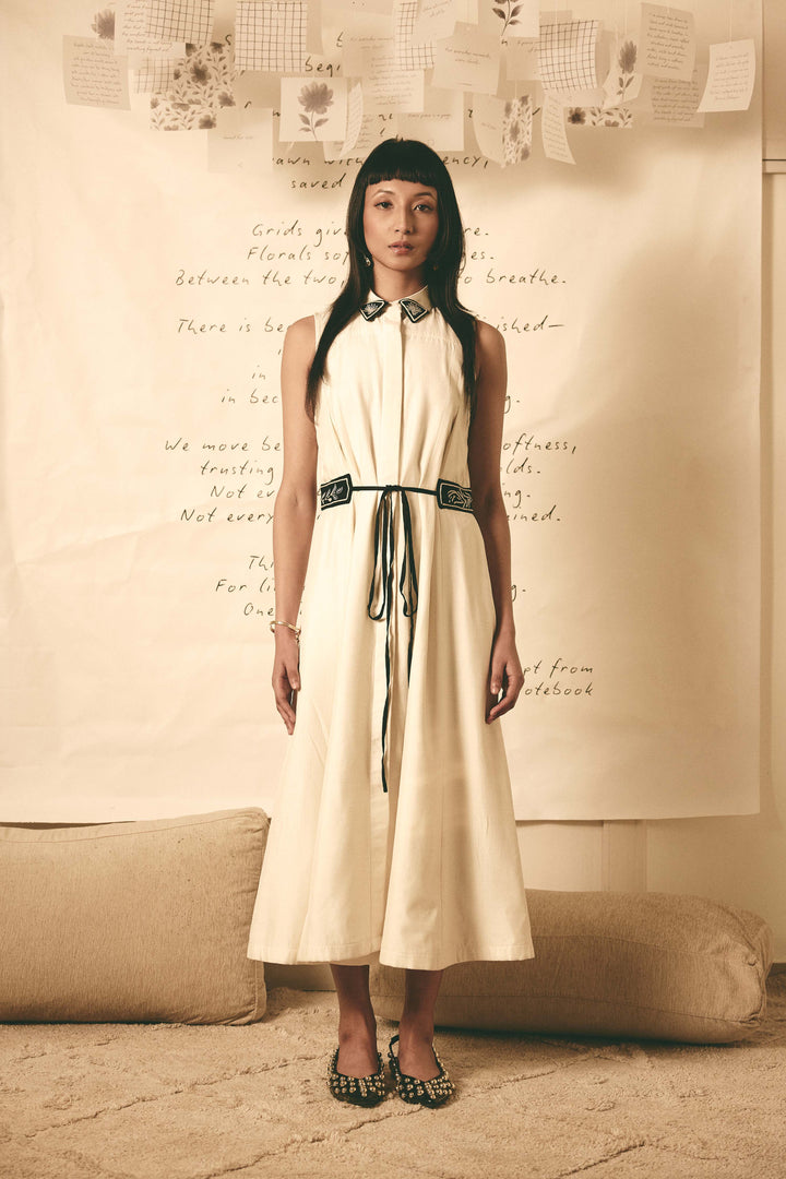 Trench dress - white
