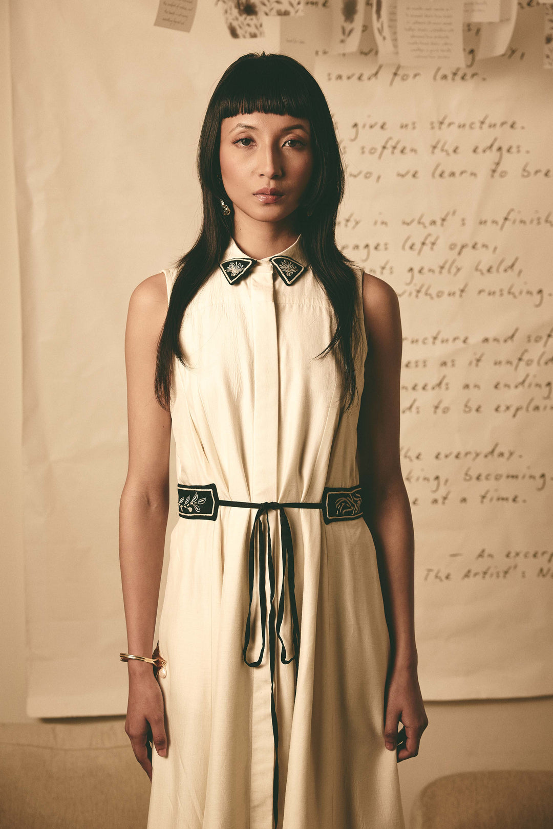 Trench dress - white