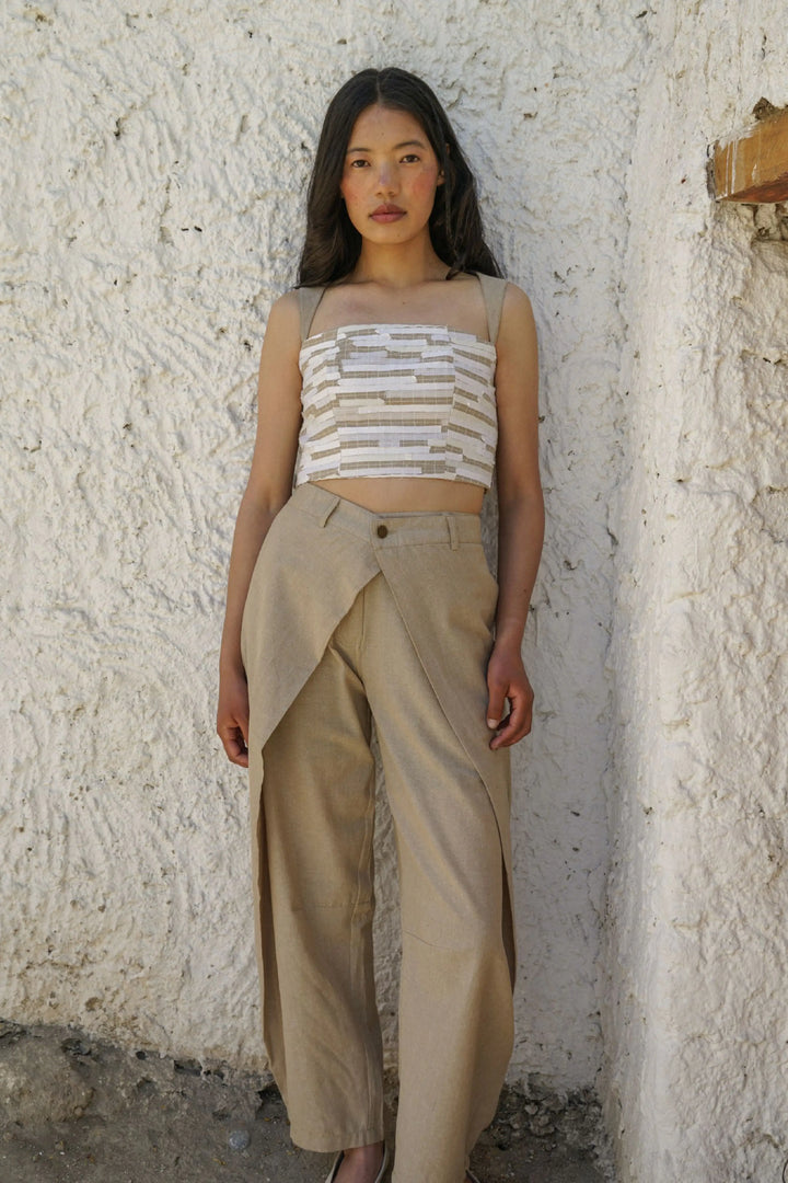 Leh Overlap Trousers – Sand