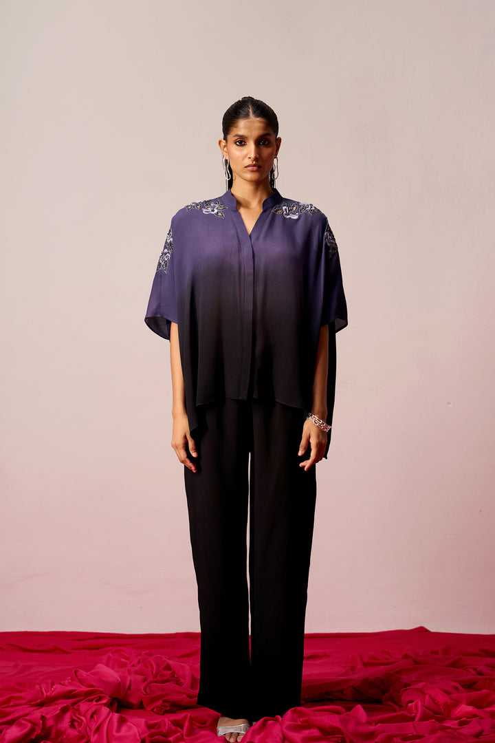 Kaftan Style Coord Set- Ash