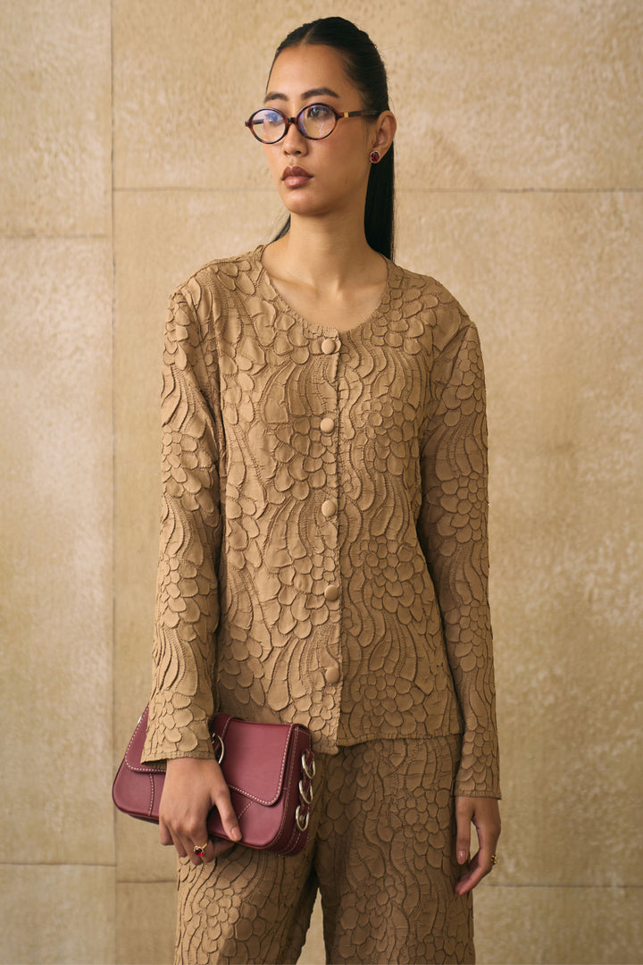 Beige Elnia Coord Set