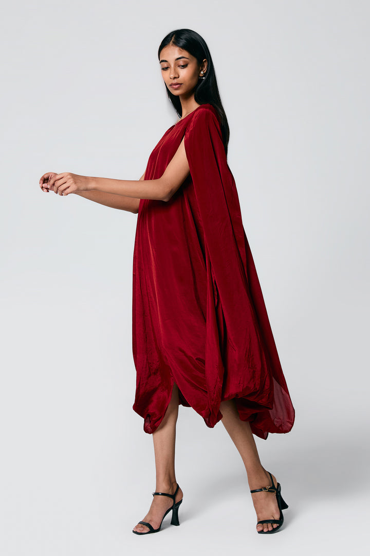 DOUBLE COWL DRESS