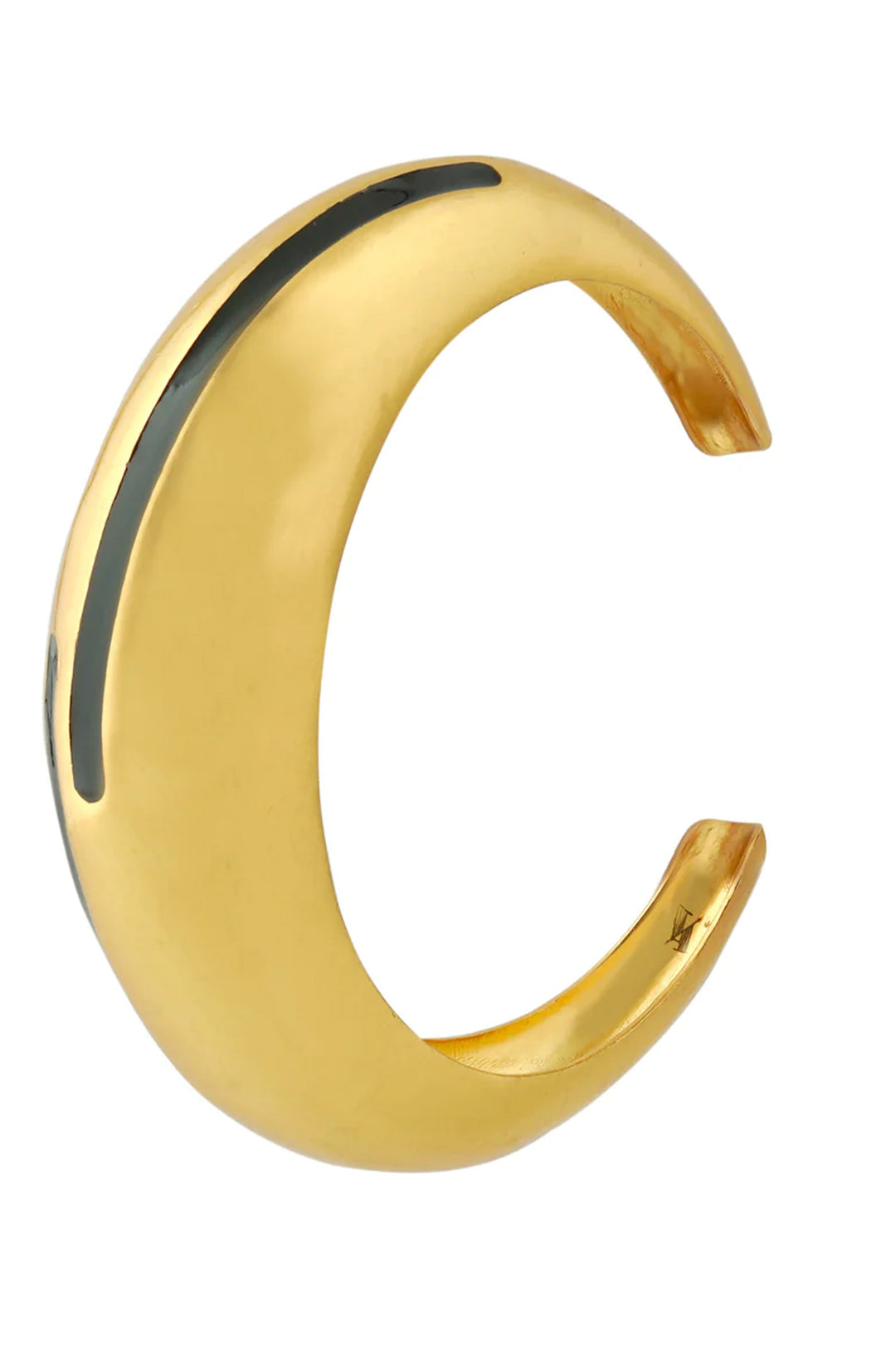 Circlet Black Enamel Gold Bangle
