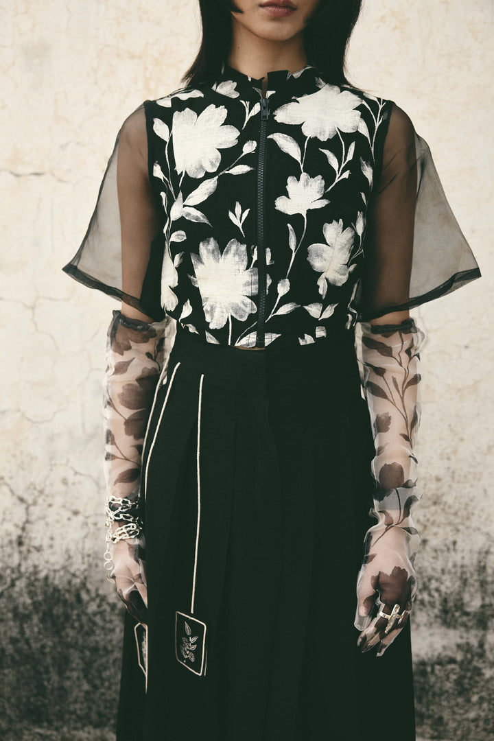 Bloom crop top - Black