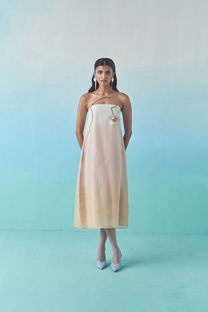 PEACH SORBET TUBE DRESS