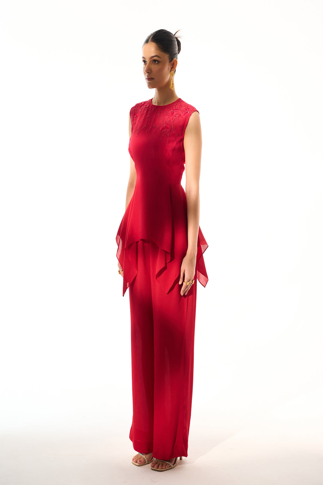 Peplum Coord Set- Rose