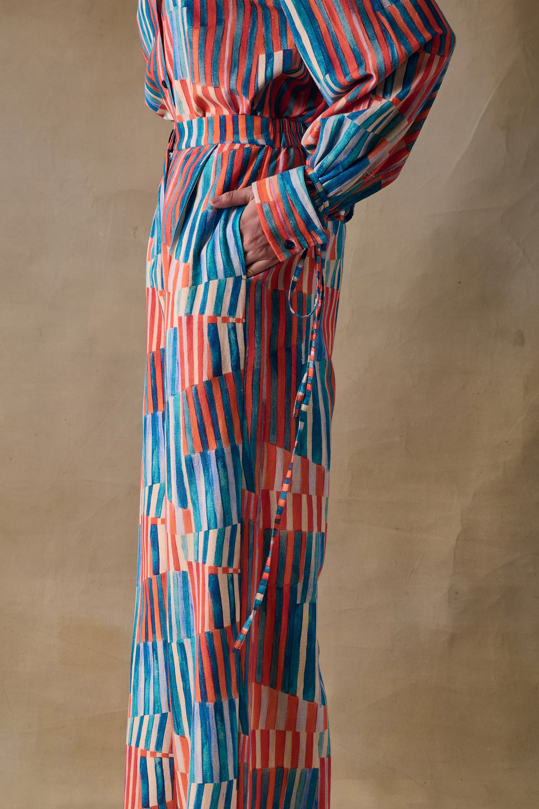 Asilah Stripe Straight Trousers