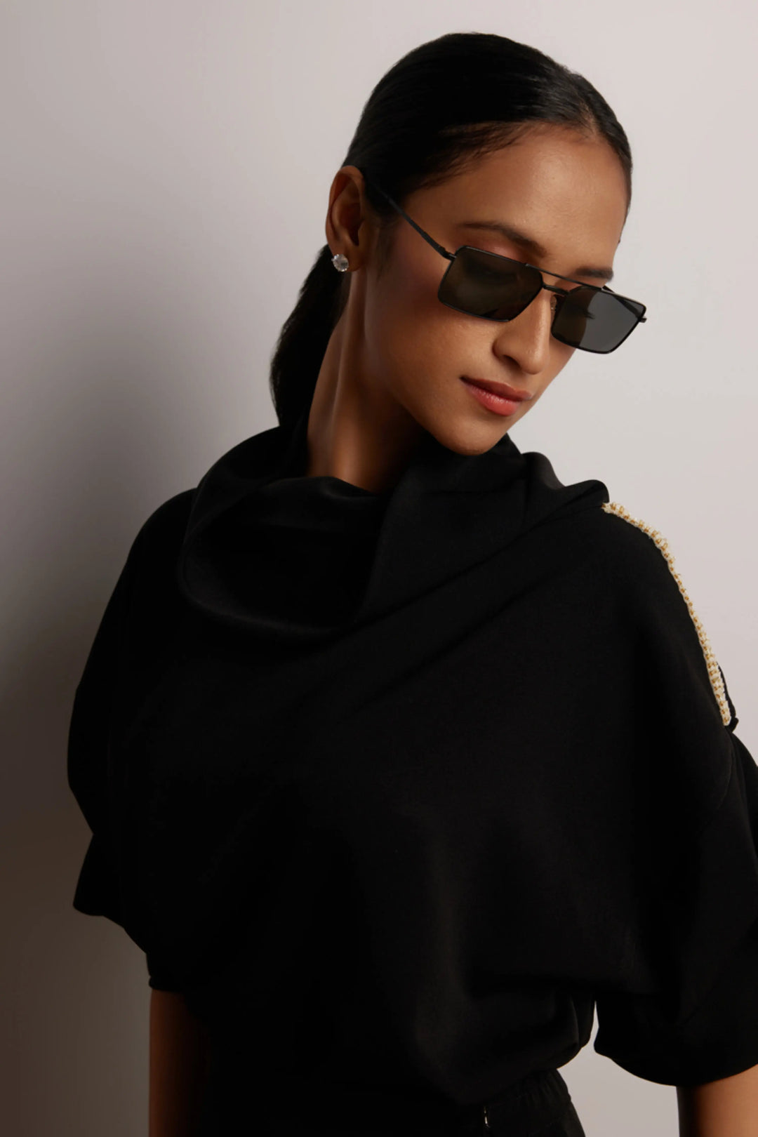 Black Cowl Top & Skirt