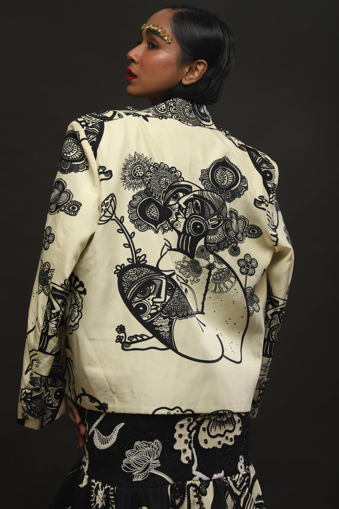 PRINTED BIKER JACKET