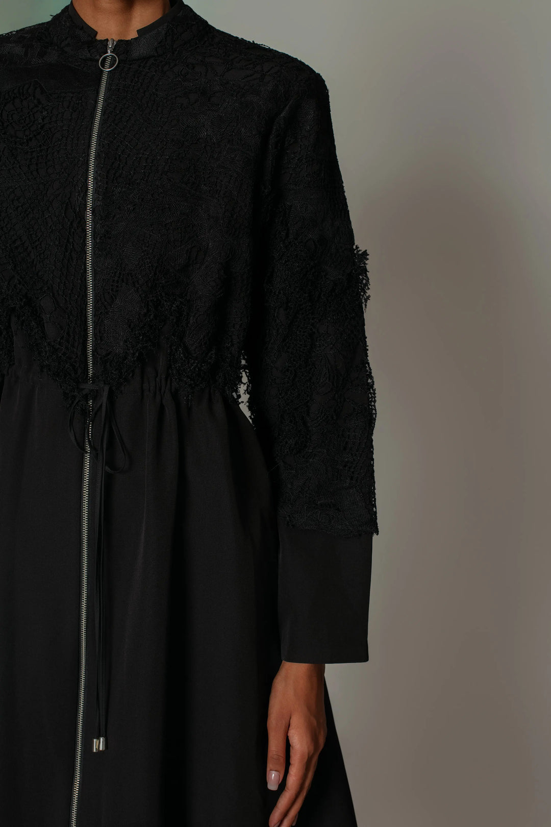 Black on Black Map Long Dress