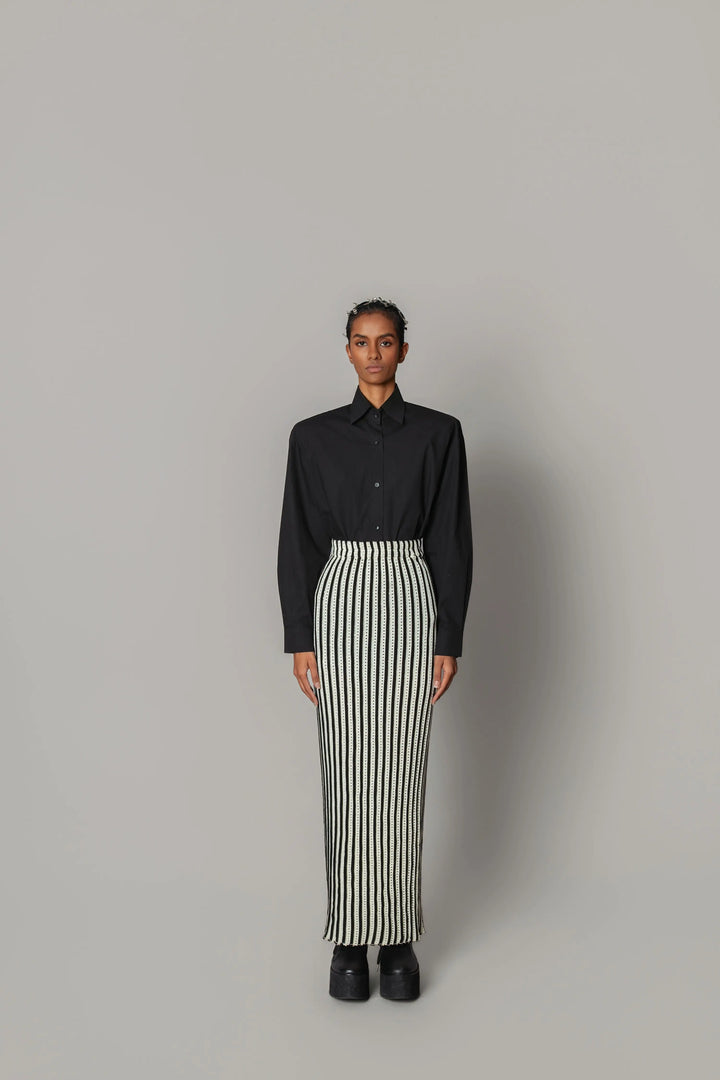 Knitted Strip Skirt