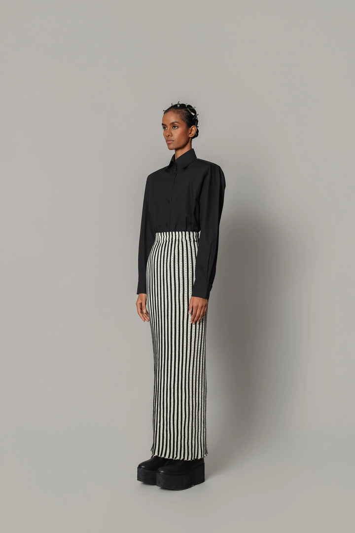 Knitted Strip Skirt