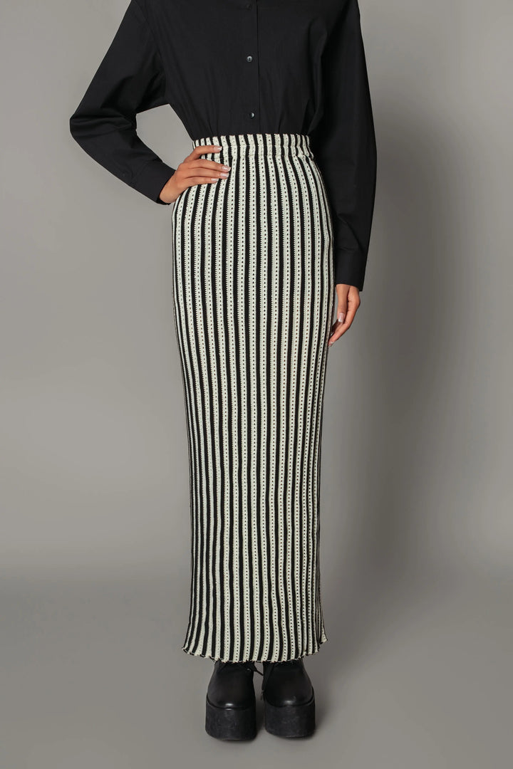 Knitted Strip Skirt