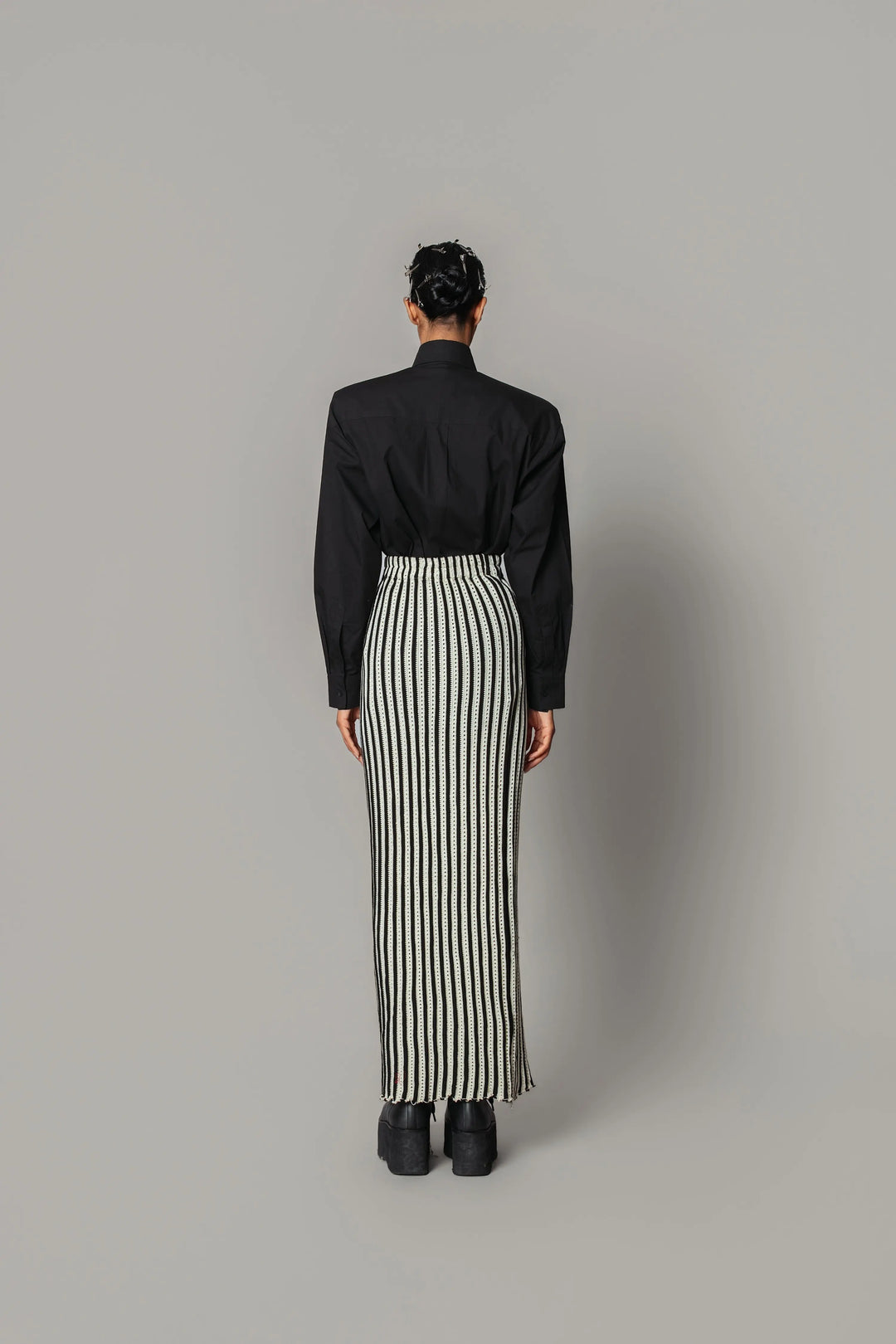 Knitted Strip Skirt