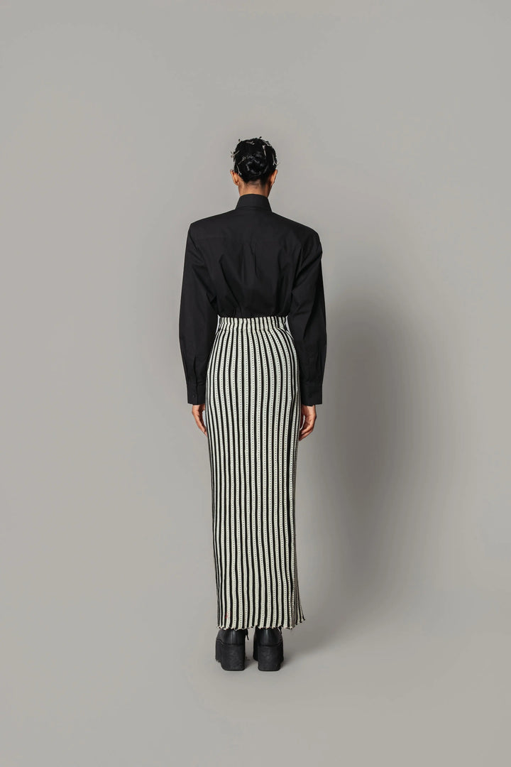 Knitted Strip Skirt