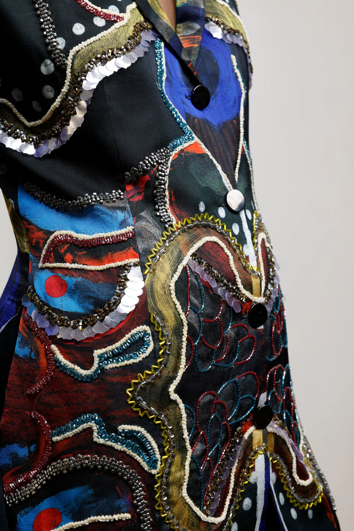 Saeri Embroidered Blazer Dress