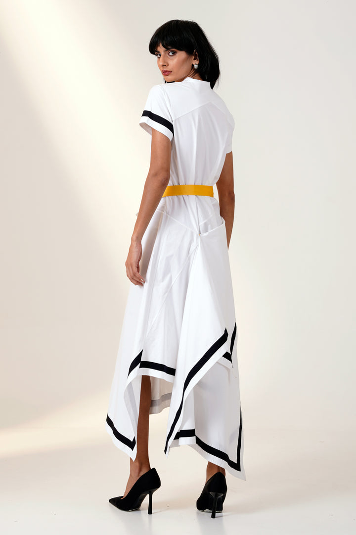 BLANCA - DRAPE SHIRT DRESS