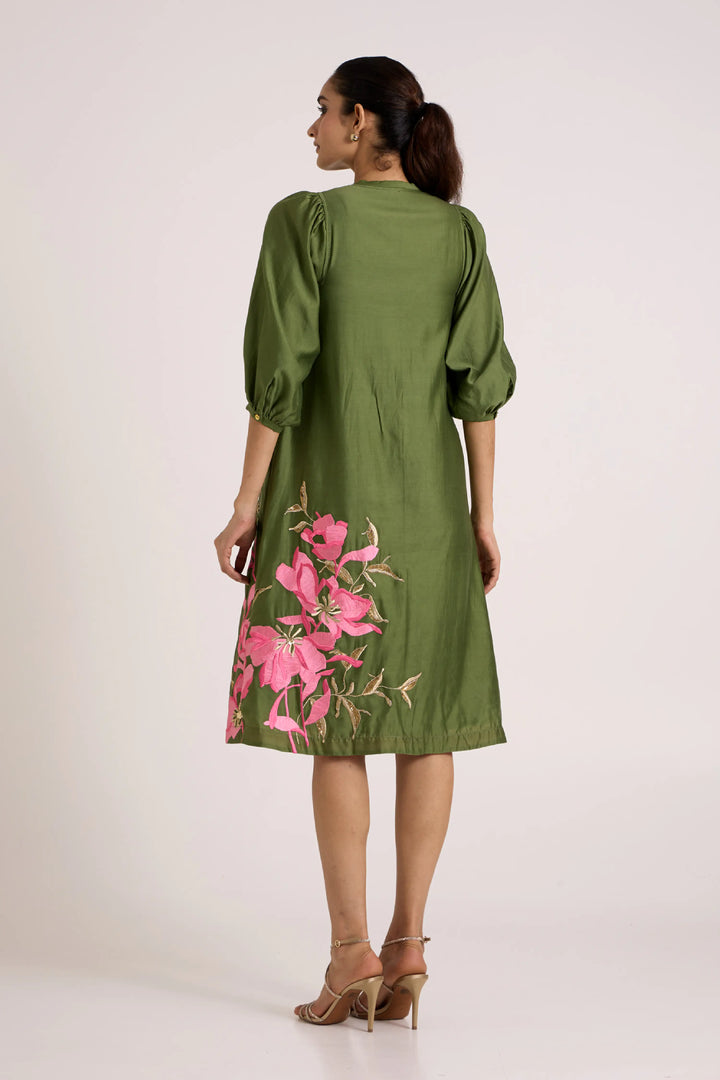 Olive Green Vinny - Brunch Day Dress