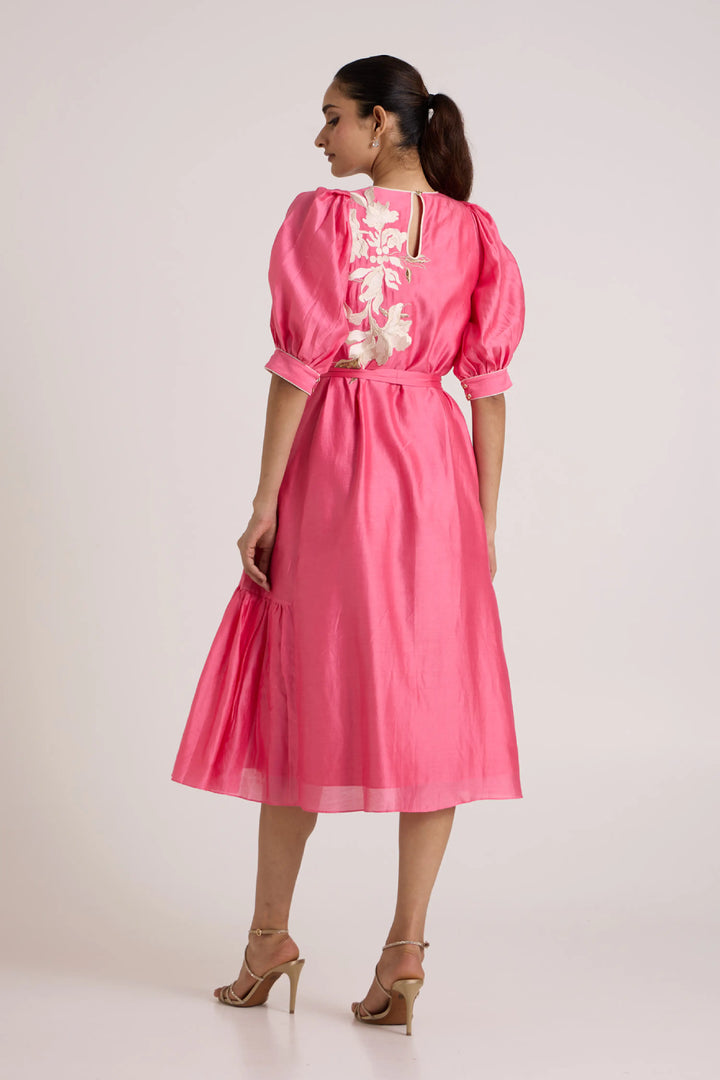 Jay Pink Bellini Midi Dress