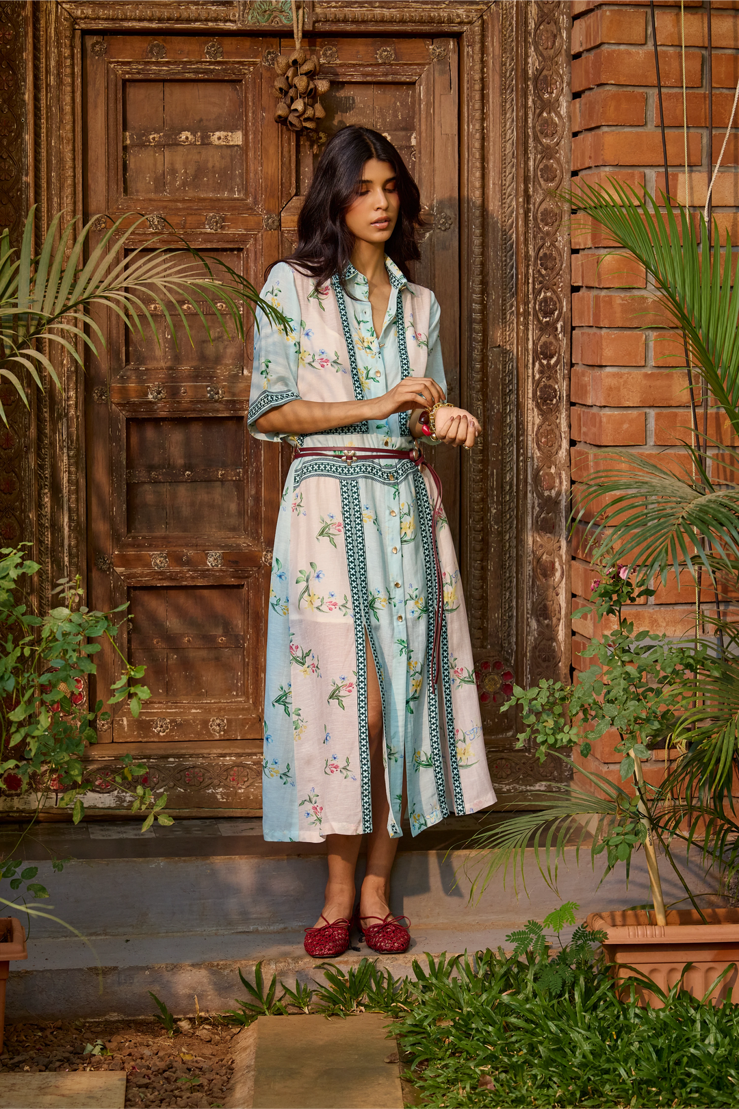 Ciel & Rosé Floral Shirt Dress