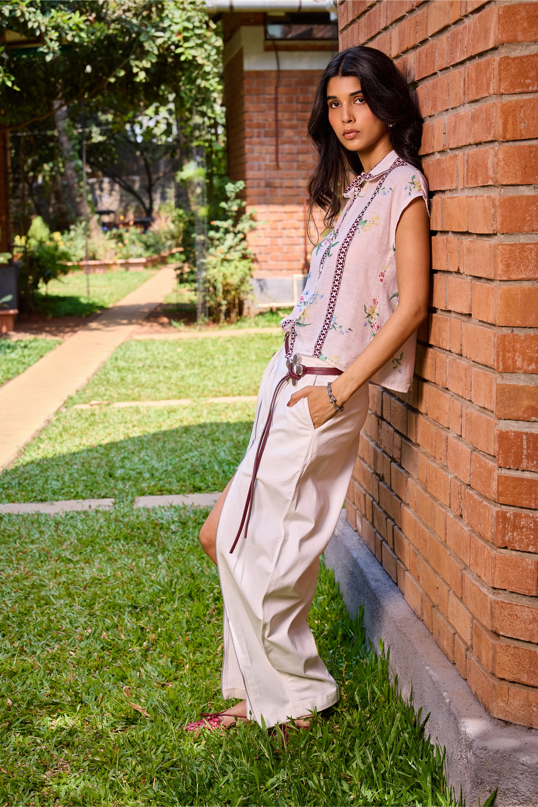 Pearl Zipper Pants