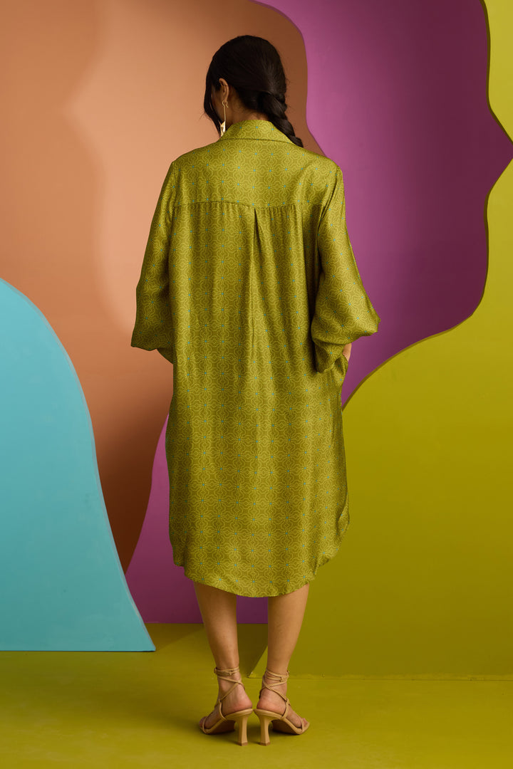 VICTORIAN SHIRT DRESS IN NEBULA