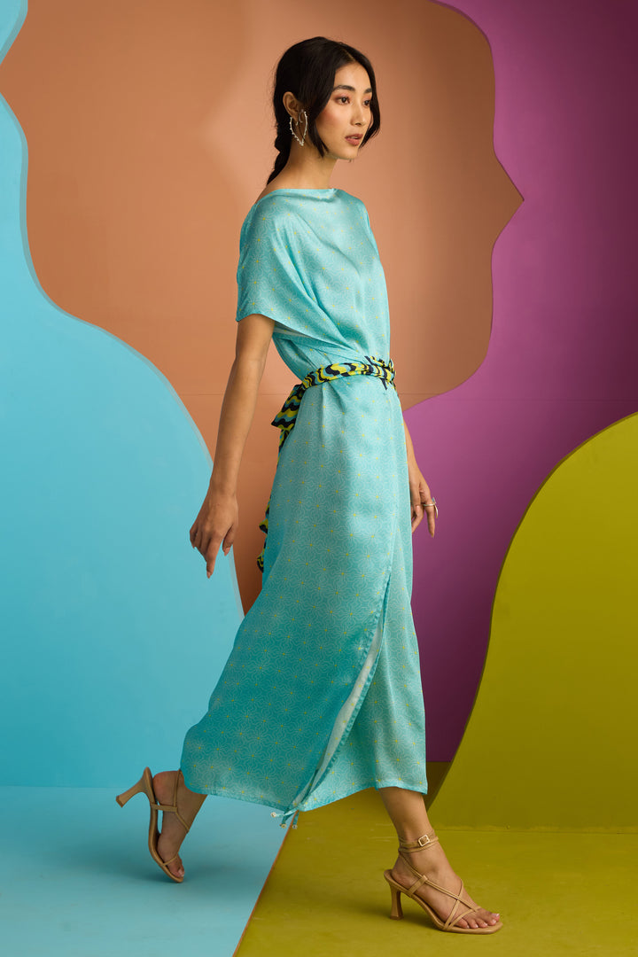 DOBBY DRESS IN NEBULA