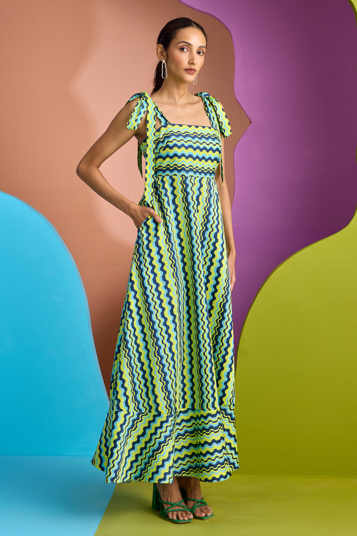 WAVE DRESS IN AURA