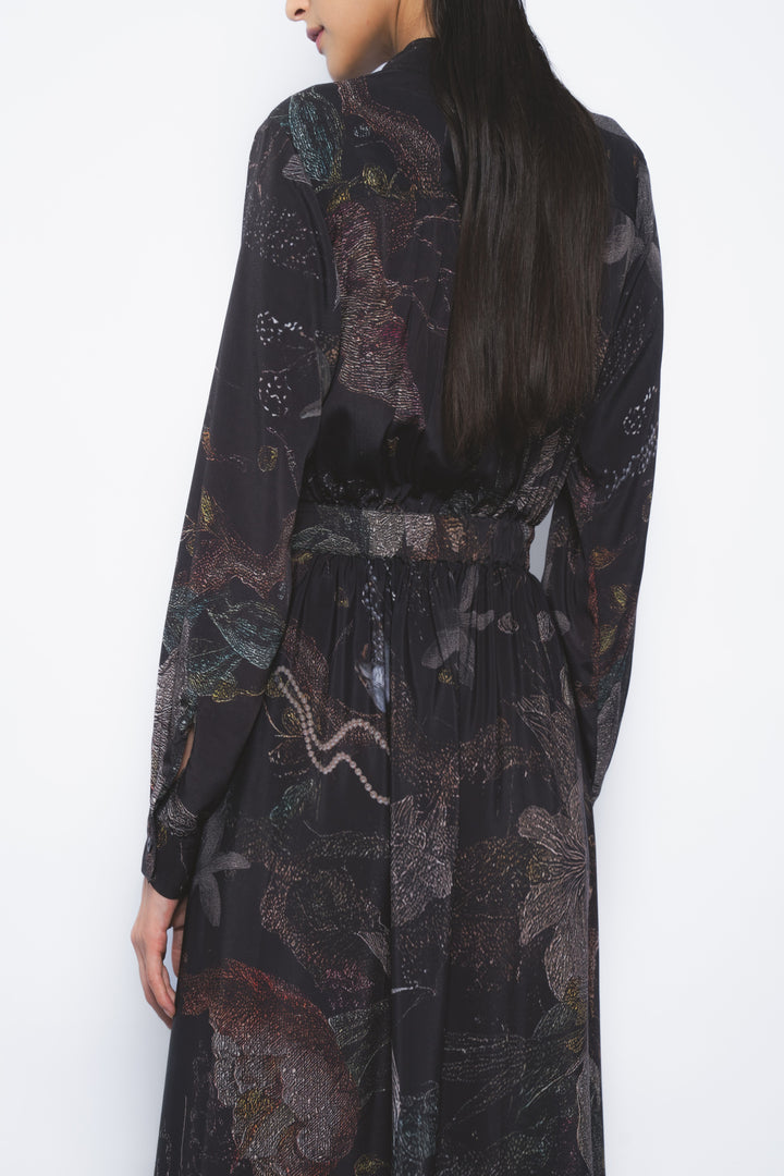 Wrap Dress in Silva Print