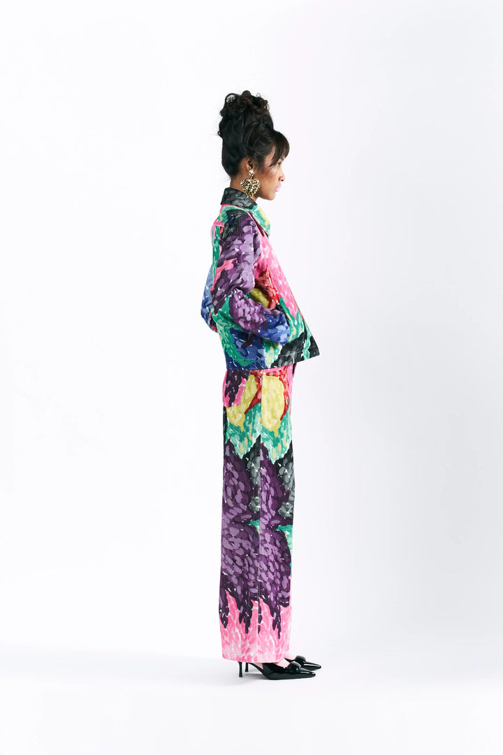 Linear Bloom Cropped Jacket