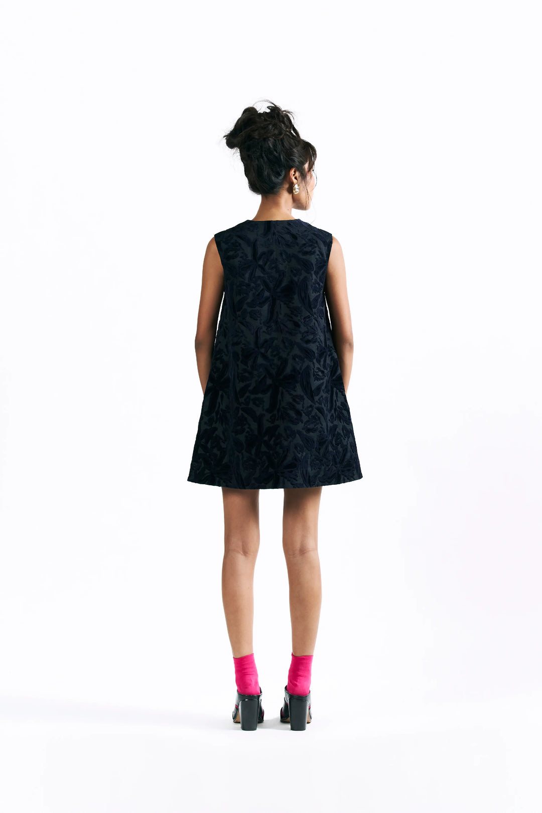 Velvet Blossom Mini Dress