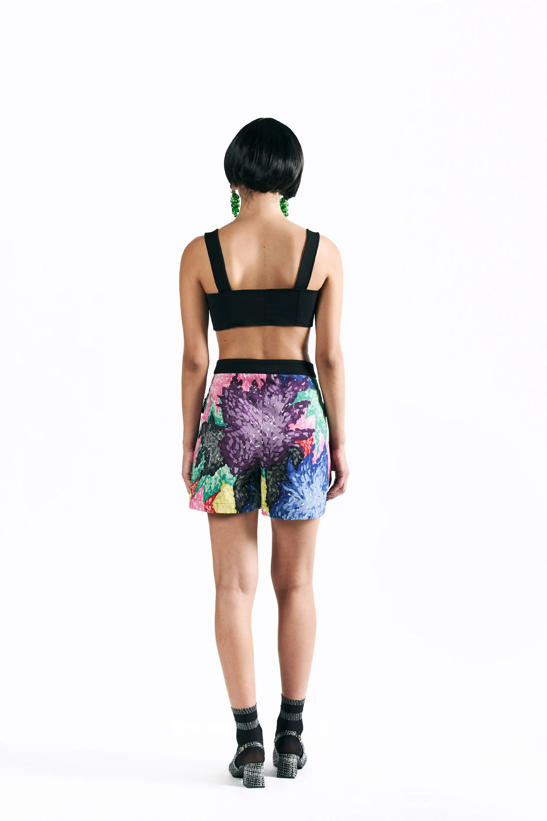 Mosaic Peonies Shorts