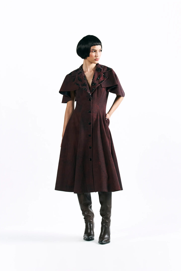 Merlot Muse Cape Dress