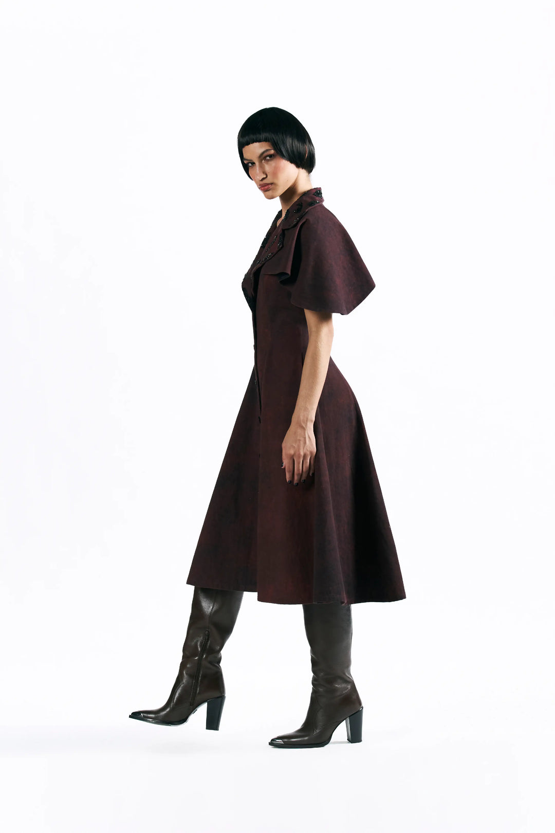 Merlot Muse Cape Dress